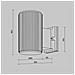 Lampada Da Parete Moderna Da Esterno Metallo Nero Luce1e27 60w Ip54 - Foto miniatura 3