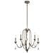 Lampadario Classico Karlee Acciaio Peltro Classico Cristallo 5 Luci E14 - Foto miniatura 1