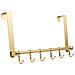 Appendiabiti Da Porta In Alluminio Per Camera Da Letto, Bagno E Altro Ancora Gold - Foto miniatura 1