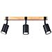 Sollux Lighting Lampada Da Soffitto Fager 3 Nero Sl.1345 - Scandinavo Lampade Da Soffitto Nero/legno Naturale 17.2x54x6 Cm - Foto miniatura 1