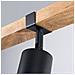 Sollux Lighting Lampada Da Soffitto Fager 3 Nero Sl.1345 - Scandinavo Lampade Da Soffitto Nero/legno Naturale 17.2x54x6 Cm - Foto miniatura 6