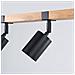 Sollux Lighting Lampada Da Soffitto Fager 3 Nero Sl.1345 - Scandinavo Lampade Da Soffitto Nero/legno Naturale 17.2x54x6 Cm - Foto miniatura 8