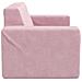 Divano per Bambini 2 Posti Rosa in Morbido Peluche - Foto miniatura 2