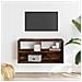 Mobile Tv Rovere Fumo 80x31x39,5 Cm Legno Multistrato E Metallo - Foto miniatura 3