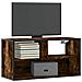 Mobile Tv Rovere Fumo 80x31x39,5 Cm Legno Multistrato E Metallo - Foto miniatura 1