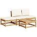 Set Salotto da Giardino 4pz con Cuscini Legno Massello Acacia - Foto miniatura 1