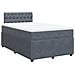 Giroletto a Molle con Materasso Grigio Scuro 120x190 cm Velluto - Foto miniatura 3