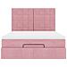 Struttura Letto Pouf con Materassi Rosa 140x190 cm in Velluto - Foto miniatura 7