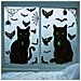 Adesivo Per Vetro Statico A Forma Di Gatto Nero E Pipistrello - Confezione Da 2, Decorazione Di Halloween - Foto miniatura 1
