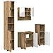 Set di mobili per il bagno con porta 4 pcs rovere artigianale - Foto miniatura 1