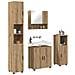Set di mobili per il bagno con porta 4 pcs rovere artigianale - Foto miniatura 3