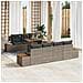 Set Divano da Giardino 8 pcs Grigio Poly Rattan - Foto miniatura 2