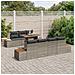 Set Divano da Giardino 8 pcs Grigio Poly Rattan - Foto miniatura 3