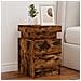 Comodino con Luci LED Rovere Fumo 35x39x55 cm - Foto miniatura 2