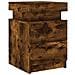 Comodino con Luci LED Rovere Fumo 35x39x55 cm - Foto miniatura 6