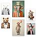 Set Di 6 Stampe Stampe Decorative Estetiche Con Animali Da Circo All'asilo Per Il Tuo Soggiorno, Camera Da Letto E Casa A3 & A4 Senza Cornice - Foto miniatura 1