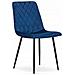 Sedia TURIN - Design ergonomico in velluto blu navy x 2 - Foto miniatura 2