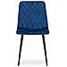 Sedia TURIN - Design ergonomico in velluto blu navy x 2 - Foto miniatura 3