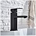 Rubinetto per lavabo da bagno, Blackswan, tipo M105, modello corto nero, misura 18,7 cm - Foto miniatura 2