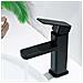 Rubinetto per lavabo da bagno, Blackswan, tipo M105, modello corto nero, misura 18,7 cm - Foto miniatura 4