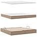 Letto con contenitore e LED con led Grigio chiaro 200 x 200 cm - Foto miniatura 8