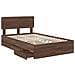 Struttura del letto con cassetto Rovere Marrone 135 x 190 cm - Foto miniatura 5