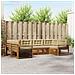 Set divani 6 pcs Naturale e Beige Legno di Acacia Massello - Foto miniatura 2