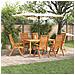 Set da Pranzo per Giardino 7 pcs Marrone - Foto miniatura 2