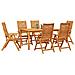 Set da Pranzo per Giardino 7 pcs Marrone - Foto miniatura 3