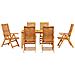 Set da Pranzo per Giardino 7 pcs Marrone - Foto miniatura 7
