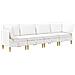 Set di divani modulari con spazio di archiviazione 4 pcs Bianco - Foto miniatura 1