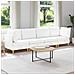 Set di divani modulari con spazio di archiviazione 4 pcs Bianco - Foto miniatura 2