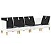 Set di divani modulari con spazio di archiviazione 4 pcs Bianco - Foto miniatura 4