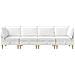 Set di divani modulari con spazio di archiviazione 4 pcs Bianco - Foto miniatura 6