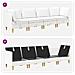 Set di divani modulari con spazio di archiviazione 4 pcs Bianco - Foto miniatura 8