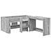 Letto alto per bambini con scrivania 2 pz Sonoma grigio - Foto miniatura 3
