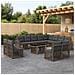 Set Divano da Giardino 13 pz Grigio e Grigio Scuro polyrattan - Foto miniatura 8