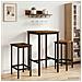 Tavolo da bar 52 x 52 x 90 cm Legno ingegnerizzato Rovere Fumo - Foto miniatura 2