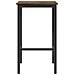 Tavolo da bar 52 x 52 x 90 cm Legno ingegnerizzato Rovere Fumo - Foto miniatura 3