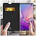 Custodia Galaxy S10 Portacarte Funzione Stand Flip Cover Nero - Foto miniatura 3