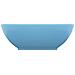 Lavandino Lusso Ovale Azzurro Opaco 40x33 cm in Ceramica - Foto miniatura 2