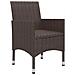 Set Bistrot Giardino 3 Pz Polyrattan E Vetro Temperato Marrone - Foto miniatura 7