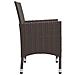 Set Bistrot Giardino 3 Pz Polyrattan E Vetro Temperato Marrone - Foto miniatura 8