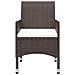 Set Bistrot Giardino 3 Pz Polyrattan E Vetro Temperato Marrone - Foto miniatura 9