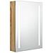 Armadietto Bagno con Specchio e LED Rovere 50x13x70 cm - Foto miniatura 1
