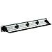 Cat. 6a 19" Patch Panel, 24 Ports, UTP, black black, Nero - Foto miniatura 1