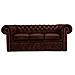 Divano Chesterfield Letto Chesterfield First Class - 3 Posti - Cloudy Rosso - Pelle - Foto miniatura 4