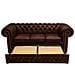 Divano Chesterfield Letto Chesterfield First Class - 3 Posti - Cloudy Rosso - Pelle - Foto miniatura 6
