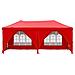 Tenda Per Feste Pieghevole Con Pareti Laterali Rosso 3x6 M - Foto miniatura 3