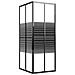 Box Doccia a Righe ESG 90x70x180 cm Nero - Foto miniatura 2